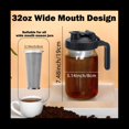thumbnail image 4 of Cold Brew Coffee Maker 32Oz Cold Brew Pitcher with Stainless Steel Super Dense Filter for Iced Brew Coffee, Ice Tea-A,1 x Cold Brew Jar 1 x Filter 1 x cleaning brush,Black, 4 of 9