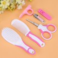 thumbnail image 4 of 6pcs Convenient Daily Baby Nail Clipper Scissors Hair Brush Comb Manicure Care Kit Pink, 4 of 11