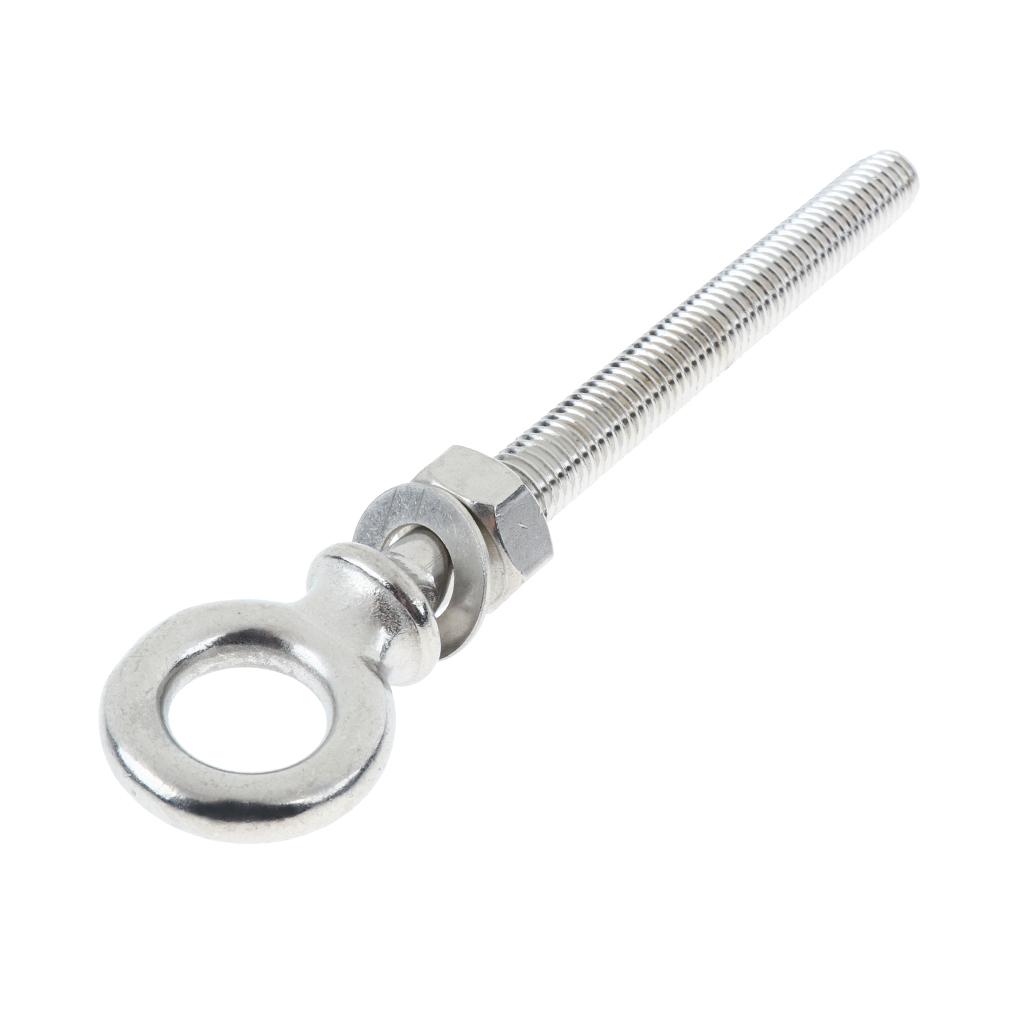 S SERENABLE Boulon de Levage Long en Acier Inoxydable avec Écrou et Rondelle M10 100mm