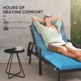 thumbnail image 4 of Outsunny Outdoor Lounge Chair Cushion with Back Ties, Turquoise, 4 of 10