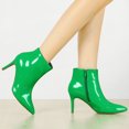 thumbnail image 2 of Unique Bargains Bottines à Talons Aiguilles Hauts à Bout Pointu pour Femmes Vert 8, 2 of 4