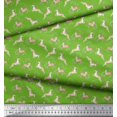 thumbnail image 2 of Soimoi Modal Satin Fabric Leaves & Reindeer Animal Fabric Prints By Yard 42 Inch Wide, 2 of 3