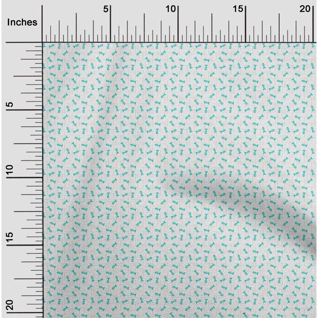 oneOone Cotton Flex Fabric Fish Skeleton Ocean Print Fabric by Yard 40 Inch Wide