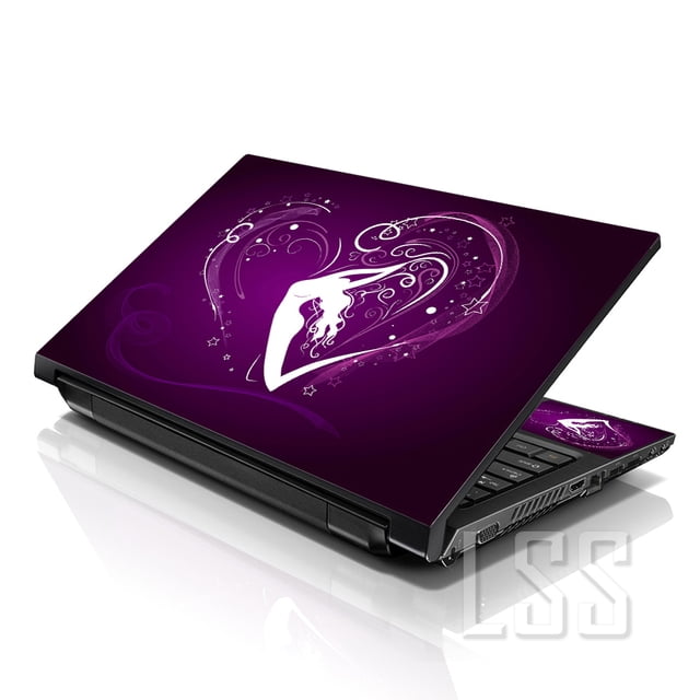 LSS Purple Heart Laptop Skin Sticker Decal Cover Fits 17" to 19" Laptops