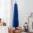 thumbnail image 2 of HOMCOM 7ft Pencil Artificial Christmas Tree With Realistic Branches, 2 of 10