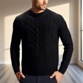 thumbnail image 2 of EYWGYA Chemises en Flanelle pour Hommes Automne/hiver, Chemises à Manches Longues pour Hommes, Chandail Décontracté Mode pour Hommes à Col Rond Extensible, Couche de Base en Tricot à Manches Longues, 2 of 4