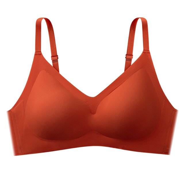 Sports Bra Plus Size Women Pullover Bra Feature V-Neck Strapless Bra Style W-931 Red M