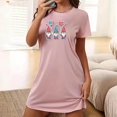 thumbnail image 2 of Birdeem Chemises de Nuit pour Femmes Chemise de Nuit Courte Surdimensionnée pour Femmes Robe Imprimée à Col Rond et Manches Courtes, 2 of 12
