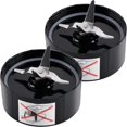 thumbnail image 1 of 2-pack Cross Blade Blender Replacement Parts Work with Magic Bullet 250w Blenders Model MB1001 Series, Black, 1 of 5