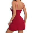 thumbnail image 3 of DPTALR Ladies' V-neck Side Slit Lace Jumpsuit Solid Erotic Lingerie Sets, 3 of 3