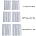 thumbnail image 3 of pdqouc 2PCS Solid Color High Precision Through The Rod Small Curtain American Shade Decoration Kitchen Coffee Short Curtain for Windows Doors Shades for Home Nursery Bedroom Kitchen Bathroom, 3 of 3