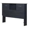 thumbnail image 2 of South Shore Asten Full Bookcase Headboard with Storage and Sliding Doors, in Blueberry, 2 of 12
