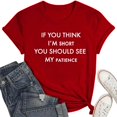 thumbnail image 3 of T-shirts Sarcastiques pour Femmes - Phrases Drôles Graphiques, Polyester Spandex, Manches Courtes, Col Rond, Parfait pour Offrir en Cadeau, 3 of 4