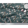 thumbnail image 3 of Soimoi Tissu Poly Georgette Feuilles, Floral et Paradis Moucherolle Imprimé Oiseaux Tissu au Mètre 42 Pouces de Large, 3 of 3