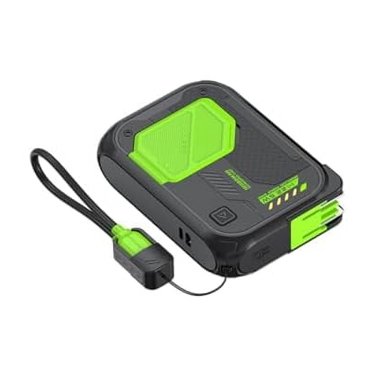3-in-1 Portable Power Bank, 10,000mAh Magnetic Battery Pack with USB-C Cable and Foldable Wall Plug, Wireless Travel Charger with Foldable Stand Compatible with iPhone Android Phone (Black)