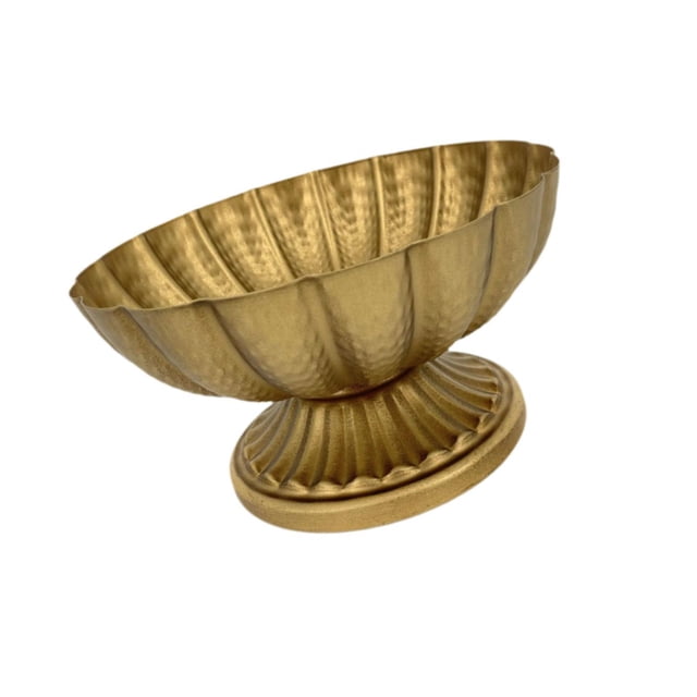 Langgg Urn Planter European Classic Rustic Basin Flower Pot for Cafe Wedding Office 18cm Deep Gold Deep Gold 18cm