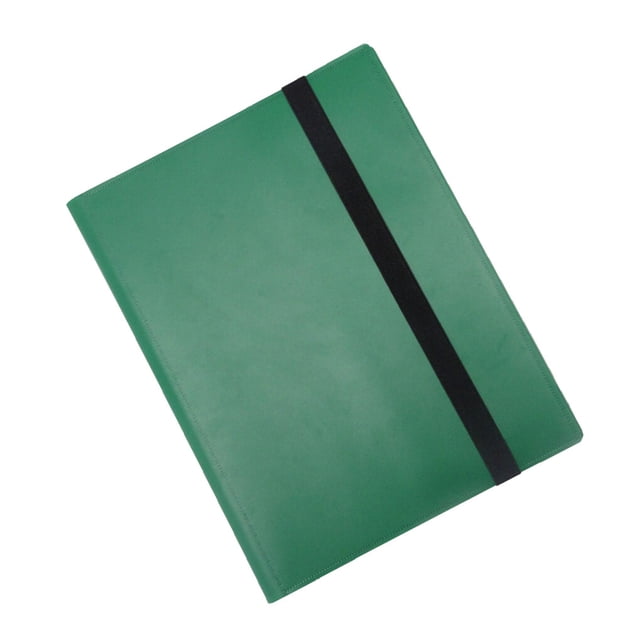 maskred Collectible Card Binder Album 360 Card Holder 9 Pockets Trading Card Binder Album Large-capacity Card Binder Notebook for Birthdays Christmas and Parties Green