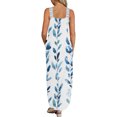 thumbnail image 4 of Robes pour Femmes 2023, Robe Longue Décontractée d'Été Imprimée, Robe de Plage Sans Manches à Col en V, Taille Empire, en Solde, 4 of 6