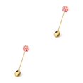 thumbnail image 3 of Transemion 1/2/3/5 Cartoon Adorable Restaurant Hotel Tableware Portable Washable Stainless Steel Stirring Mixing Dinnerware Cake Flatware Candy Spoon Brown 2PCS, 3 of 6