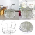 thumbnail image 1 of Xuewenshw Support de Mise en Conserve en Acier Inoxydable Support de Mise en Conserve en Acier Inoxydable Pliable Poignées en Acier Support Clips de Céréales, 1 of 7