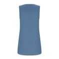 thumbnail image 4 of AherBiu Débardeurs Grande Taille pour Femmes Blouse d'Été Décontractée Ample Confortable Sans Manches à Encolure Carrée Froncée, 4 of 5