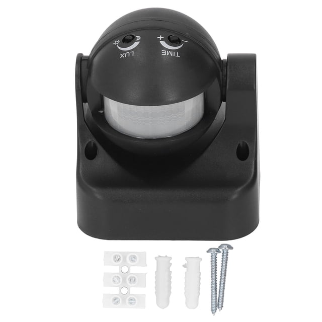 Motion Sensor Detector Switch, Infrared Motion Sensor Energy Saving Waterproof For School For Toilet Black
