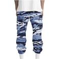 thumbnail image 2 of WRKEKC Cargo Pants for Men Camouflage Elastic Waist Straight Leg Drawstring Pocket Work Pants for Gear, 2 of 6