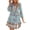 Bleu1-7, variante sur Robe d'Invitée de Mariage Mode Femme Bohème Col en V Ample Manches 3/4 Imprimée Robe Courte Longueur Mini Robe à Pois Robe à Bretelles Robe Mini Robe Maxi Robe Sans Bretelles