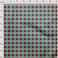 thumbnail image 3 of oneOone Georgette Viscose Teal Blue Fabric Gingham Check Fabric For Sewing Printed Craft Fabric By The Yard 42 Inch Wide, 3 of 4