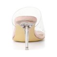 thumbnail image 2 of BLISSFUL STEP Sandales à Talons Aiguilles à Bride Transparente pour Femmes Rose 6, 2 of 7