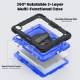 thumbnail image 2 of XYX For iPad Air 11 inch (2025 M3/2024 M2) Case, 360 Rotating Shockproof Cover with Stand, Screen Protector, Shoulder Strap, Dark Blue PC, 2 of 7