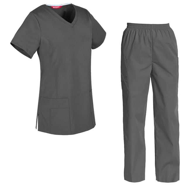 Women's Scrubs Set Scrub Top and Pants Scrubs Set