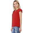 thumbnail image 1 of INSPIRE CHIC Blouse Haut pour Femme à Col en V, de Travail Décontracté, à Manches Courtes, 1 of 6