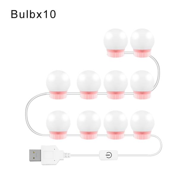 LED Makeup Mirror Light Full Backlit Mirror USB Table Mirror with Light 6 10 14Bulbs Lights ,Widely Use