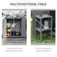 thumbnail image 4 of Outsunny Remise de Jardin avec Tablette et Accessoires Fixes, Vert et Gris, 4 of 10