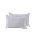 thumbnail image 3 of Marina Decoration Solid Embossed Pinsonic Coverlet Bedspread Bedding Ultra Soft Summer Quilt Set with Shams, White Color, 3 of 5