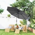 thumbnail image 2 of Outsunny Parasol de Marché Rond 3 m x 2,4 m, Parasol de Terrasse, Gris, 2 of 10