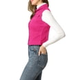 thumbnail image 3 of INSPIRE CHIC Juniors Washed Chest Flap Pockets Single Breasted Denim Vest Jacket, 3 of 6