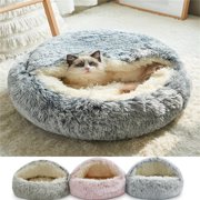 Sentmoon Dog Bed Dog Beds for Small Dogs Small Cats Bed Dog Round Winter Warm Sleeping Bag Long Soft Pet Bed Calming Bed