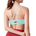 thumbnail image 5 of Jovati Sports Bra for Women, U-Neck Design with Dry-Fit Fabric, Double Support, Tailored Fit, 82% Nylon 18% Spandex Blend, Beige Mint Green Red Coffee Gray, 5 of 5