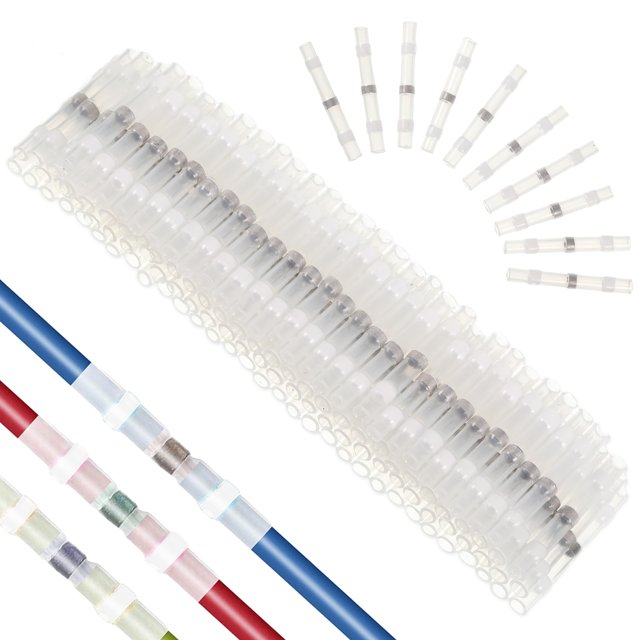 Maytalsory 150pcs/set Wide Application Waterproof Solder Connectors For Terminals Non-deformable Solder Seal Yellow 1Set