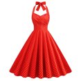 thumbnail image 1 of Costumes Aguichant d'Halloween pour Femmes Mode Col en V Sans Manches Robes de Cocktail Vintage Imprimées Robes Extensibles Robe de Soirée pour Femmes 2023 en Liquidation, 1 of 8