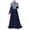 bleu, variante sur Robe Décontractée pour Femmes Style Kaftan Abaya avec Dentelle - Robe Arabe Élégante pour Femmes