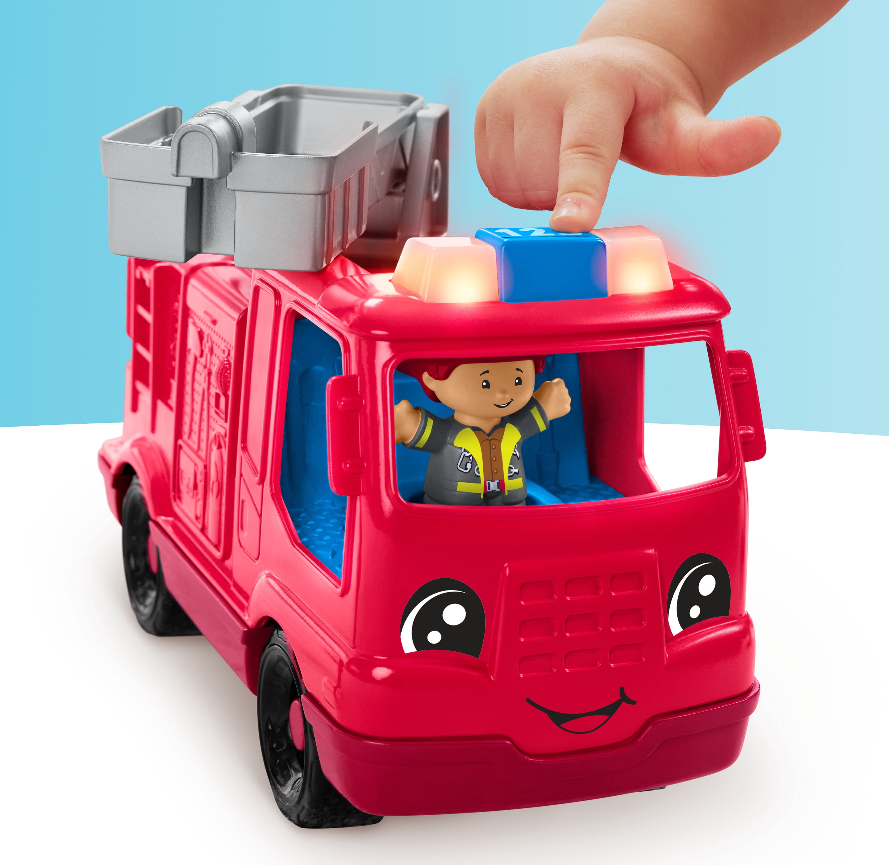 Fisher-Price Little People Camion de pompiers, musical, multilingue