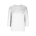 thumbnail image 4 of FAIWAD Womens 3/4 Sleeve Tunic Tops Solid Color Round Neck Shirt Soft Lightweight Loose Top with Chest Pockets, 4 of 4