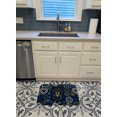 thumbnail image 3 of Carolines Treasures BB5066RUG Bleu Fleurs Lisse Noir & Tan Teckel Machine Lavable Mémoire Mousse Tapis, 3 of 4