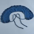thumbnail image 4 of EIGTHTAIL Fake Collar - Solid Color Ruffle Trim Lace-up False Collar Dress Shirt Collar Insert Removable Denim False Collar, 4 of 7
