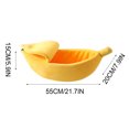 thumbnail image 1 of LSLJS Small Pet Bed Banana Shape Warm Soft Plush Breathable Bed Banana Cat Bed, 1 of 6