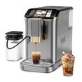 thumbnail image 1 of QinaQin Touch Screen Automatic Espresso Machine with Built-In Grinder and 750ml Milk Container, 1 of 8