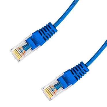 SyncWire Cat6 Ultra-Slim Ethernet Network Cable Bare Copper 28 AWG UTP cUL 7ft Blue